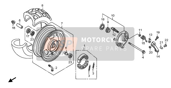 Honda NPS50 2012 Rueda delantera para un 2012 Honda NPS50